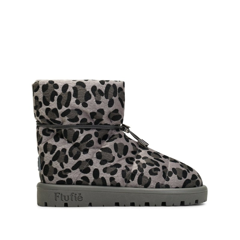 Пуховые ботинки Wild Leopard Grey