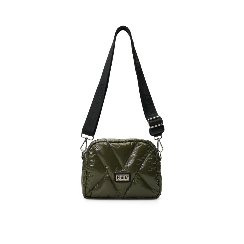Маленькая сумка Khaki Shiny